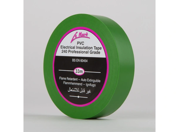 Le Mark PVC Tape GREEN 19mm X 33m 